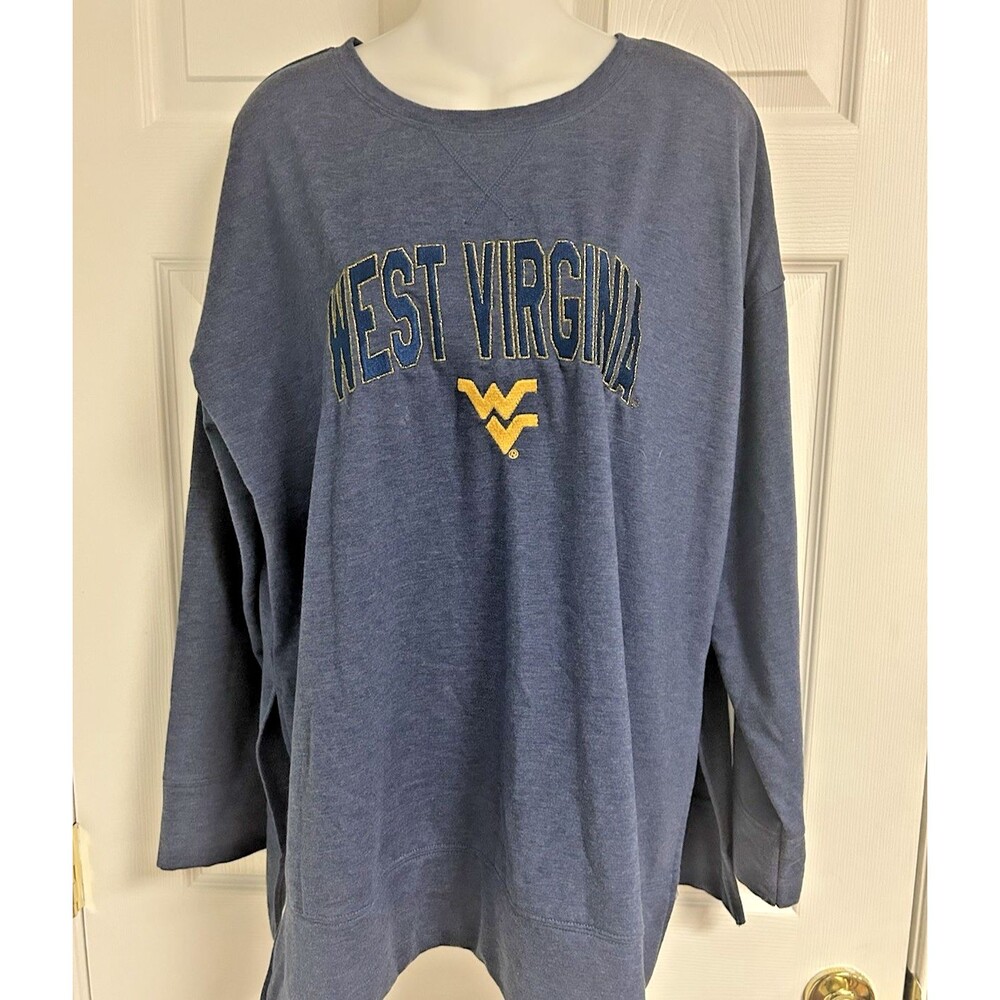 Liv Casual - L/S Soft Blue WVU Sweatshirt - XL